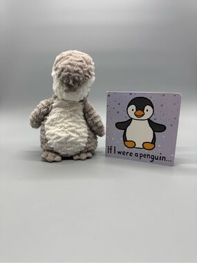 Jellycat Ditzi Penguin Retired and Jellycat If I Were A Penguin Board Book